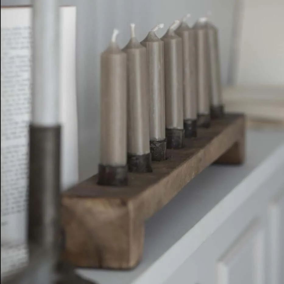 Wooden Candle Holder f/7 Candles