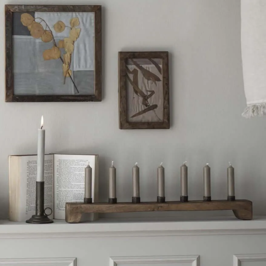 Wooden Candle Holder f/7 Candles