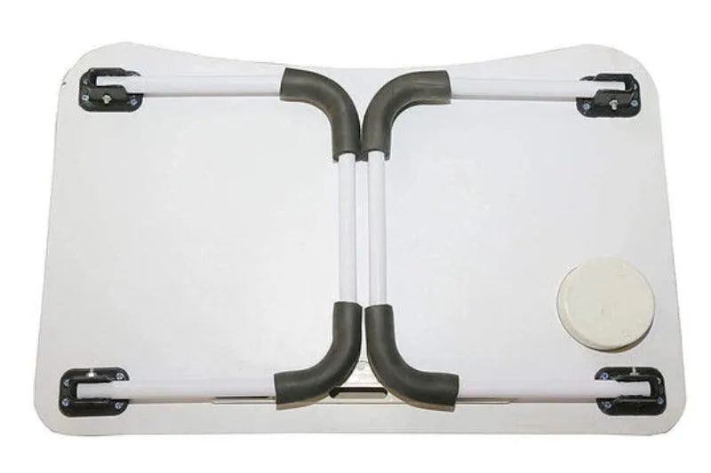 Wooden Foldable Laptop Table With Cup Holder And Mobile Tablet Holder (Multicolor)