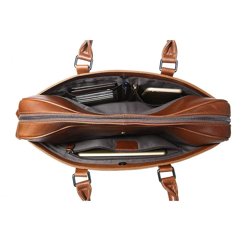 YAAGLE Genuine Leather Computer Messenger Handbag Briefcase YG7349