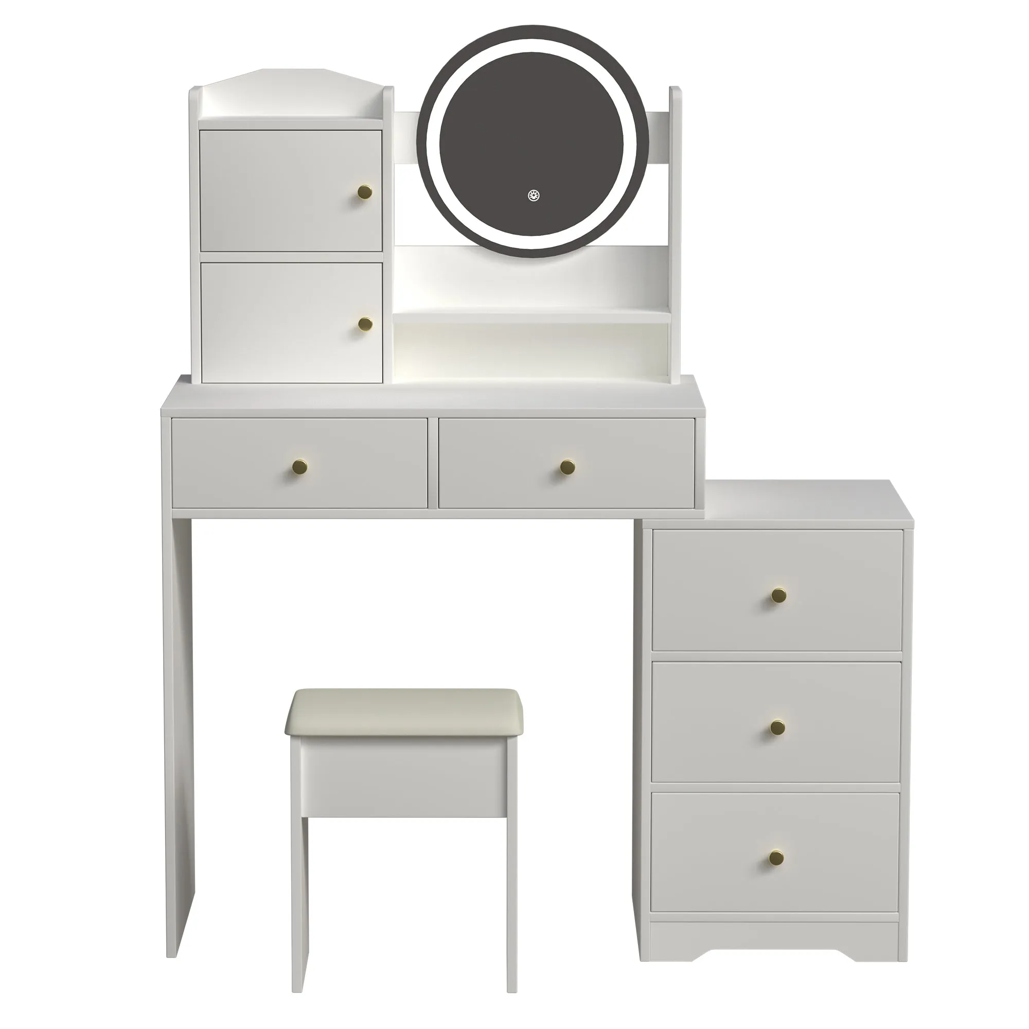Zamo Vanity Desk with Mirror and Lights
